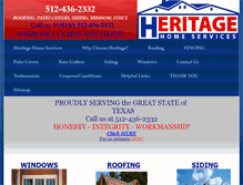 Tablet Screenshot of heritage-homeservices.com